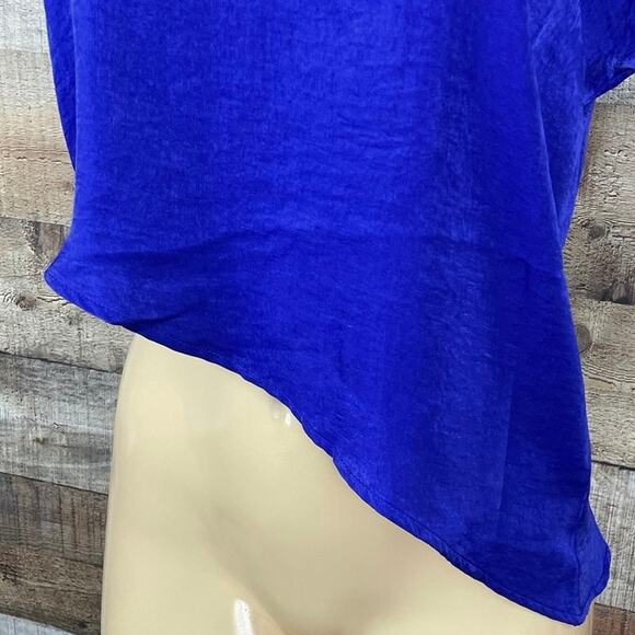 Superdown Ezra Asymmetric Crop Cami Tank Top Cobalt Blue Size Medium NWT - Picture 3 of 9